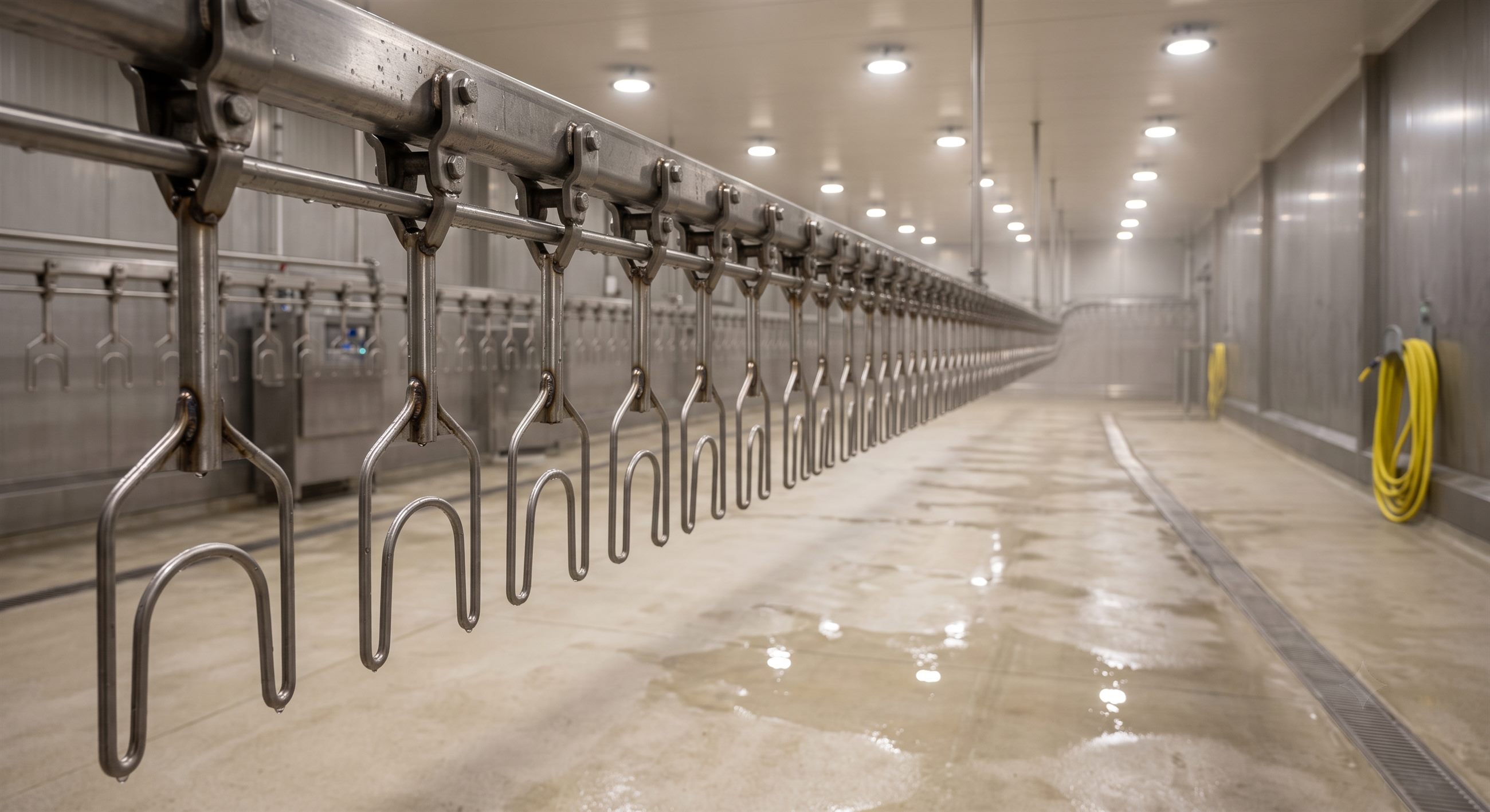 Inside a modern poultry processing plant