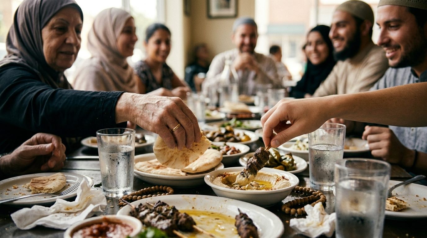 A shared meal at an Edmonton table